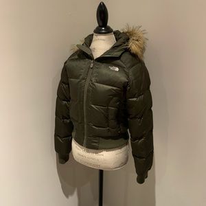The North Face hooded 550 puffer down coat